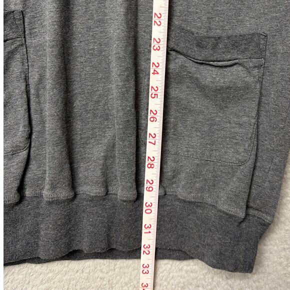James Perse Long Length Tunic Sweatshirt Pima Cotton Gray SZ 2  Elevated Basic - Picture 5 of 9